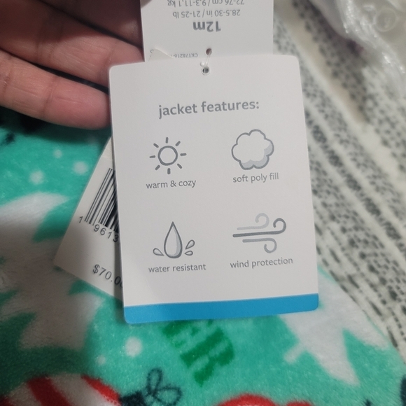 NWT Carters Blue Navy Floral Baby Jacket Size 12 Months - Picture 4 of 4